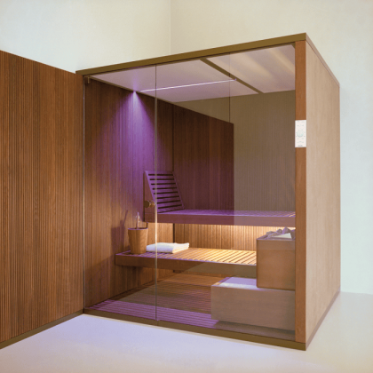 Effegibi BodyLove S Сауна 200x176x220см, пристенная, цвет: термообработанная древесина