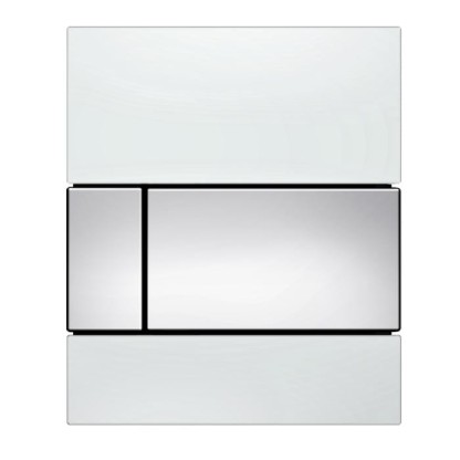 TECE TECEsquare Urinal Панель смыва для писсуара, стекло белое, цвет: хром глянцевый