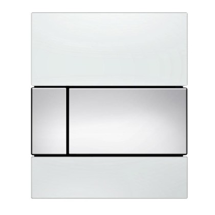 TECE TECEsquare Urinal Панель смыва для писсуара, стекло белое, цвет: хром глянцевый