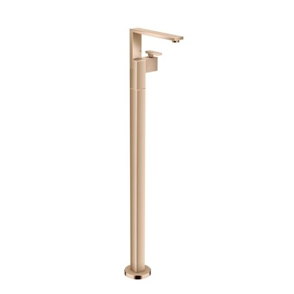 Axor Edge Смеситель для раковины, напольный, с донным клапаном push/open, излив 235мм, алмазная огранка, внешняя часть, цвет: красное золото