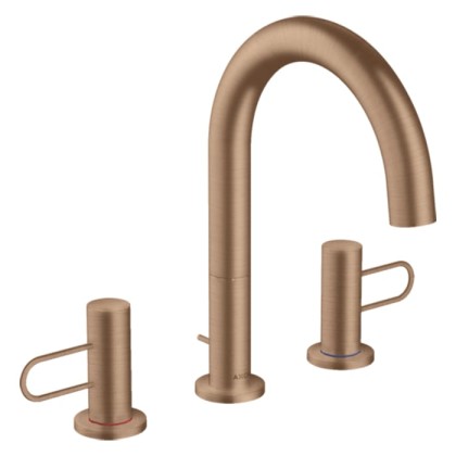 Axor Uno Смеситель для раковины 200, на 3 отв., с донным клапаном, цвет: шлифованное красное золото