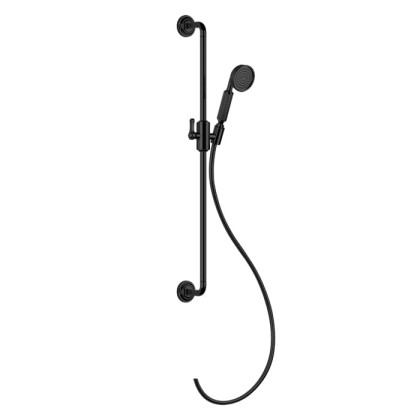 Gessi Venti20 Штанга для душа 800 мм., с ручным душем и шлангом 1500 мм., цвет: черный матовый