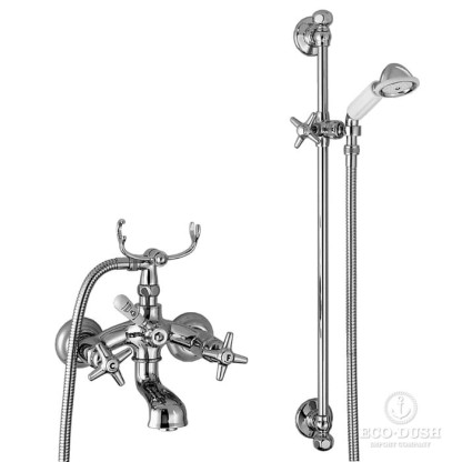 Stella Italica Смеситель для ванны 3274/302/6 со штангой и ручным душем, цвет: хром