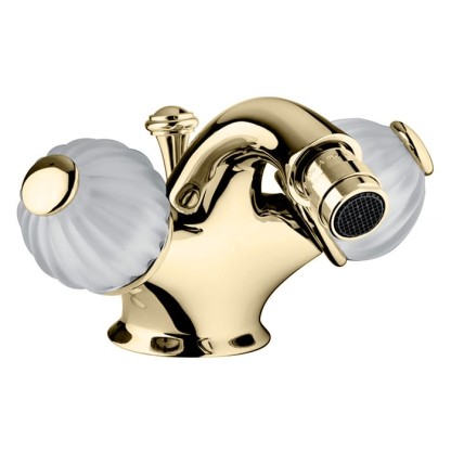 Bongio Rivoli Смеситель для биде, 1 отв., цвет: золото/хрусталь