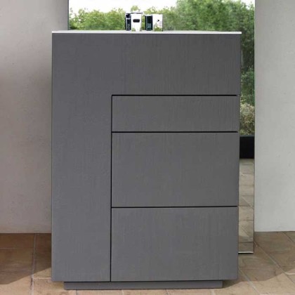 NOORTH milldue edition TOUCH Комплект мебели 64х40х88см, напольный, 3 ящика, слив в пол, раковина Milltek, смеситель H2O, цвет: Argilla матовый