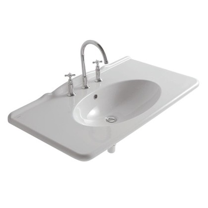 Globo Paestum Раковина 100х55х20 см, с 1 отв., цвет: белый