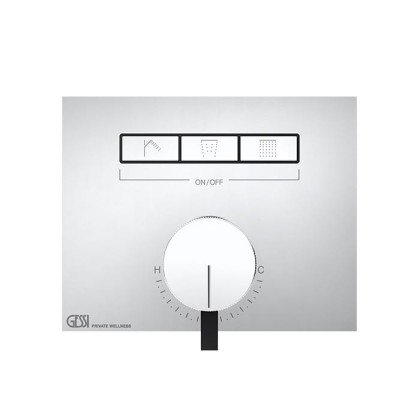 Gessi Hi-Fi Смеситель для душа, с включением до 3 источников одновременно, внешняя часть, цвет: хром