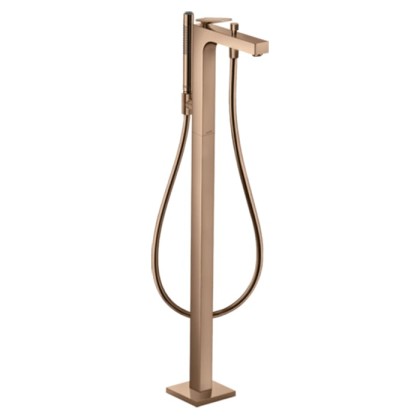 Axor Citterio Смеситель для ванны, напольный, с ручным душем, текстура, цвет: полированное красное золото