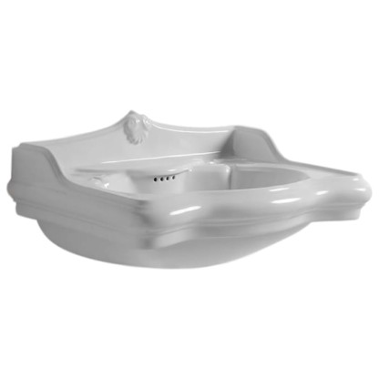 Azzurra Jubilaeum Раковина 90x56xH32 см, с пьедесталом 27xH68 см, 3 отв., цвет: Bianco lucido