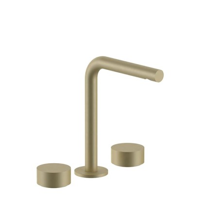 Fantini AF/21 Смеситель для раковины, 3 отв., высокий излив: 15.5 см, цвет: Matt British Gold PVD