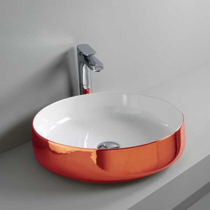 Artceram Cognac Раковина ?42см., накладная, без отв., без перелива, цвет: белый/золото розовое