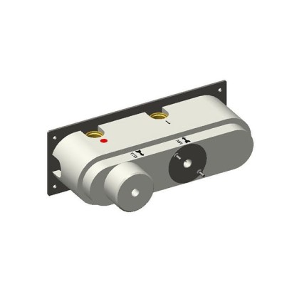 Carimali Встраиваемая часть для горизонтального прогресивного смесителя c держателем для душа, 3 выхода, цвет: хром