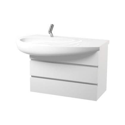 Laufen Alessi One Тумба с раковиной, 90x50cм, с 2 выдвиж. ящиками, с сифоном, подвесная, покрытие LLC, цвет: белый