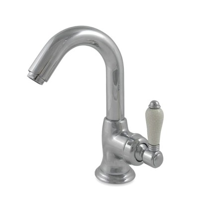 Nicolazzi P.m. Blanc A Смеситель для раковины однорычажный, с донным клапаном, ручки состаренная керамика, цвет: хром