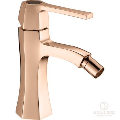 CISAL Cherie Смеситель однорычажный для биде на 1 отверстие, без донного клапана, цвет: розовое золото/черный