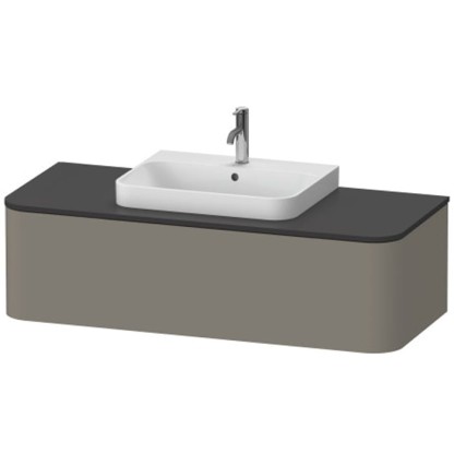Duravit Happy D.2 Plus Тумба подвесная 130x48х35.4см, с раковиной и 1 ящиком, цвет: stone grey satin matt