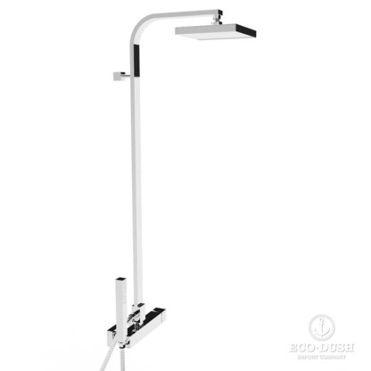 Stella Bamboo Quadro Душевой комплект 3283/420/306-200: смеситель, штанга+ручной+верхний душ 200мм, цвет: хром