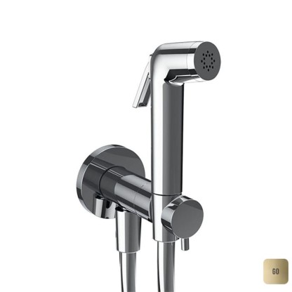 Almar Atthis Гигиенический комплект с прогрессивным смесит., в комплекте со втраиваемой частью, цвет: золото PVD полированый.