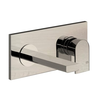 Gessi Emporio Via manzoni Смеситель для раковины, встраиваемый, излив: 14,8см., цвет: Finox Brushed Nickel