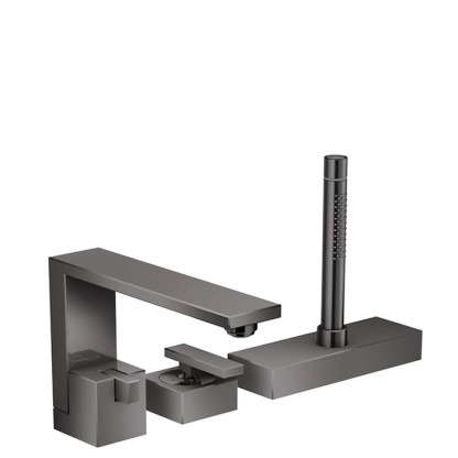 Axor Edge Смеситель на борт ванны, на 3 отв., с ручным душем, излив 210мм, цвет: черный