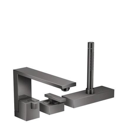 Axor Edge Смеситель на борт ванны, на 3 отв., с ручным душем, излив 210мм, цвет: черный