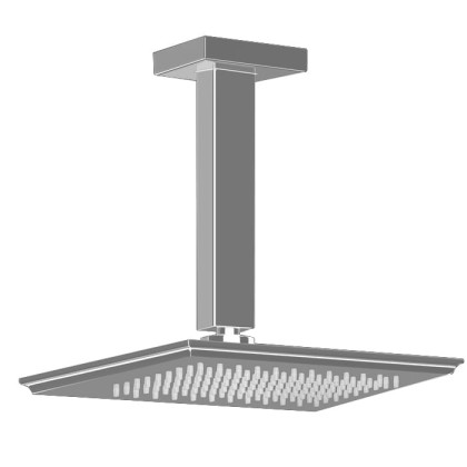 Gessi Eleganza Верхний душ потолочный, высота 243мм, цвет: Finox