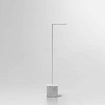 Antonio Lupi Bivio Держатель туалетной бумаги, напольный, база из мрамора Carrara satinato, цвет: Bianco opaco