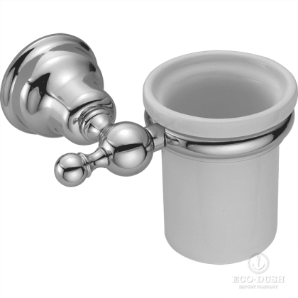 HUBER Croisette Стакан подвесной, цвет: никель матовый/керамика