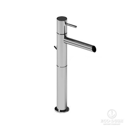 Stella Lucilla Смеситель для раковины на 1 отверстие (высокий) 3224HP170, длина излива 125мм, с донным клапаном, цвет: хром