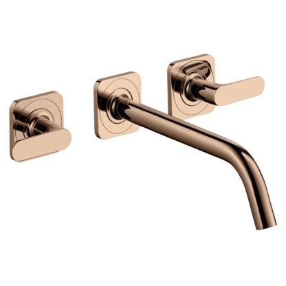 Axor Citterio M Смеситель для раковины, встраиваемый, излив: 22.6см., ручка: рычаг, цвет: полированное красное золото