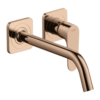 Axor Citterio M Смеситель для раковины, встраиваемый, излив: 22.7см., цвет: полированное красное золото