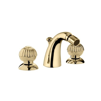 Bongio Radiant Смеситель для биде, 3 отв., цвет: золото