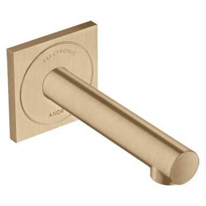 Axor Uno Смеситель для раковины, встраиваемый, излив: 16.1см., электронный, цвет: шлифованная бронза