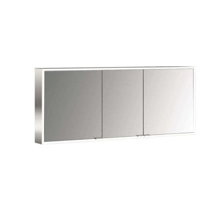 Emco Prime Зеркальный шкаф с подсветкой LED навесная модель, 1600 mm, 3-дверки, IP 20 стеклянная задняя стенка, цвет белый
