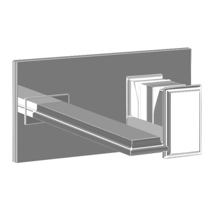 Gessi Eleganza Встраиваемый однорычажный смеситель для раковины, без донного клапана, с изливом, внешние части, цвет: Finox