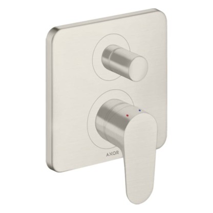Axor Citterio M Смеситель для ванны, встраиваемый, с переключателем на 2 потока, с защитой, цвет: сталь