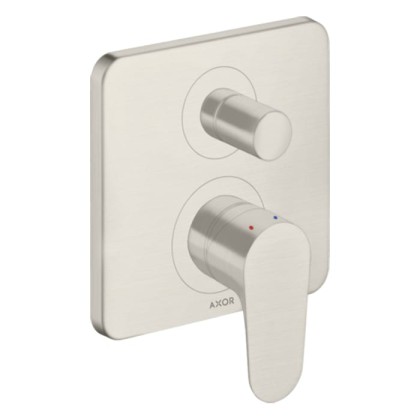 Axor Citterio M Смеситель для ванны, встраиваемый, с переключателем на 2 потока, с защитой, цвет: сталь