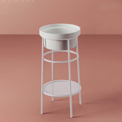 Artceram FUORI SCALA Металическая структура ?38хh83см с раковиной без отв под смеситель, Fuori Scala ?40, напольная, цвет: белый матовый