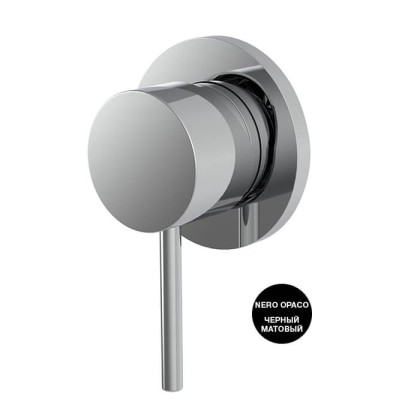 Fima Carlo Frattini Spillo Up F3033N1NS Однорычажный встраиваемый смеситель для ванны и душа, внешняя часть, цвет: чёрный матовый