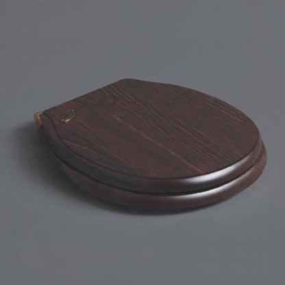 SIMAS Londra Сиденье для напольного унитаза, микролифт, цвет: орех/бронза