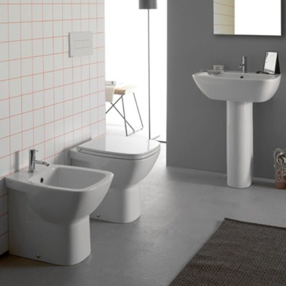 Globo Daily Биде напольное пристенное 53x37х42см, с 1 отв. под смеситель, с креплением, цвет: белый