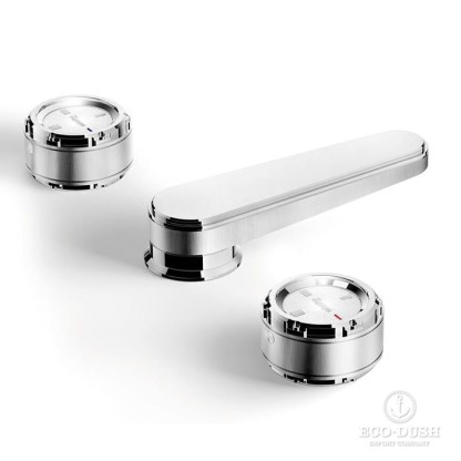 Stella Timeaster Смеситель для раковины, на 3 отв., цвет: хром/белый