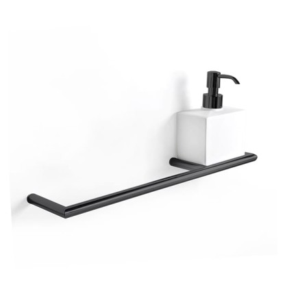 3SC Guy Полотенцедержатель и мыльница, 40см.,  справа, подвесная, композит Solid Surface, цвет: белый матовый/черный матовый