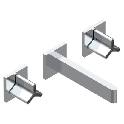 THG ICON-X CARBONE GOLD Смеситель для раковины, настенный, цвет: хром