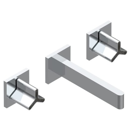 THG ICON-X CARBONE GOLD Смеситель для раковины, настенный, цвет: хром