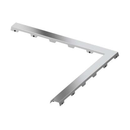 TECE Решетка угловая "steel II" , 900x900 мм ,нержавеющая сталь, полированная