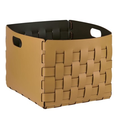 ADJ Корзинка Bottega, 35x40xH30 см., цвет: горчичный/оливковый