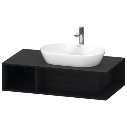 Duravit D-Neo Тумбочка подвесная компакт 100x55х26 см., раковина, 1 открытое отделение на левой стороне, цвет: Black Oak