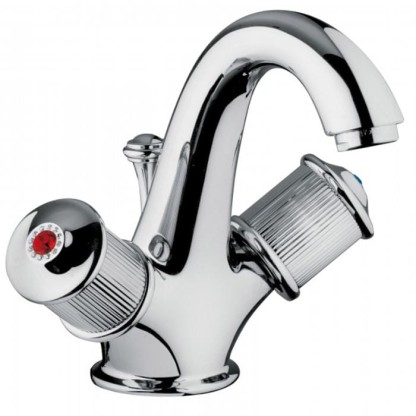 Смеситель для раковины Bongio Impero, цвет: хром/blue and red swarovski