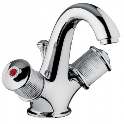 Смеситель для раковины Bongio Impero, цвет: хром/blue and red swarovski